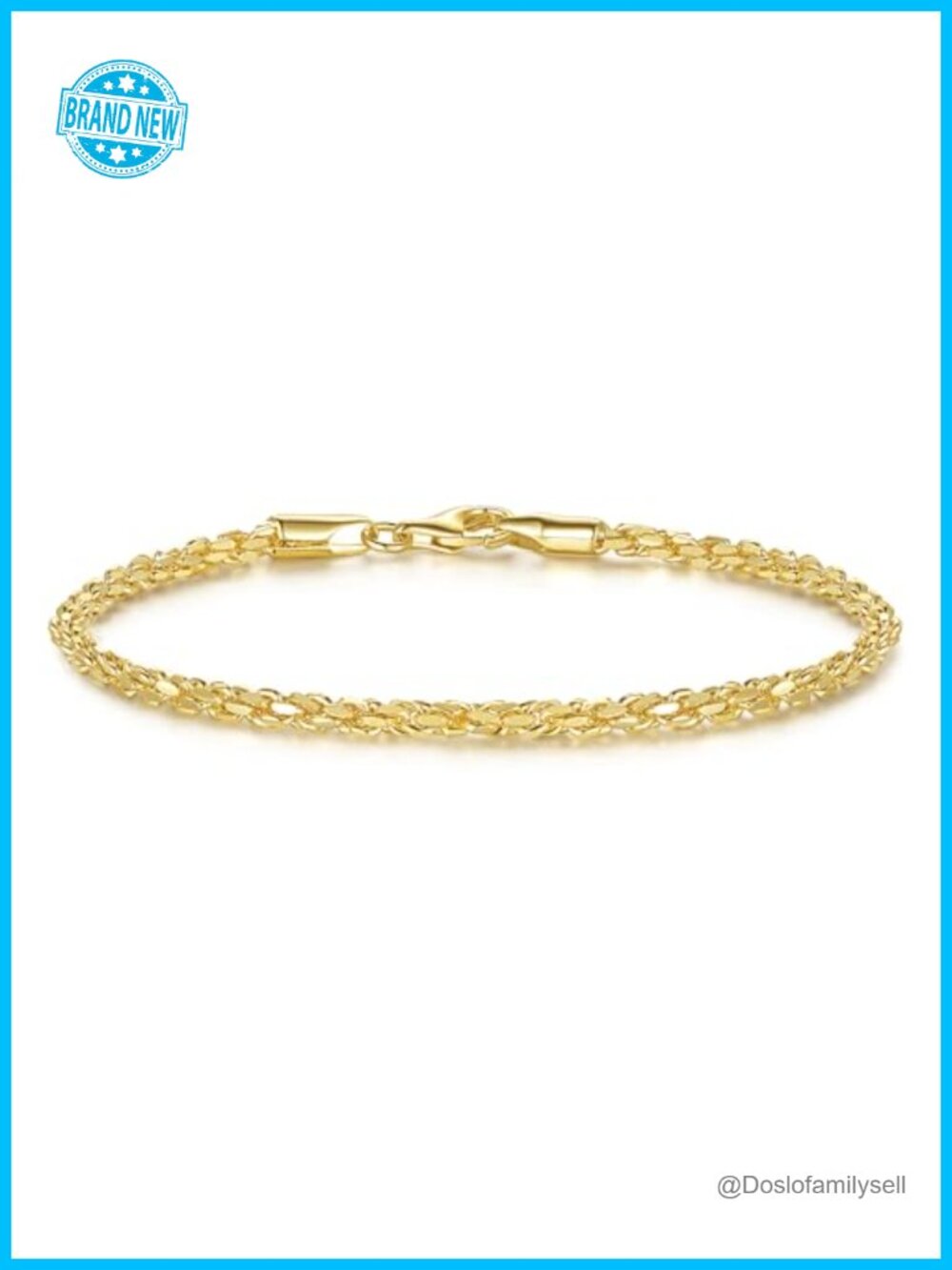 14K Gold Rope Chain Bracelet Dense Design Dainty Gold Bracelet